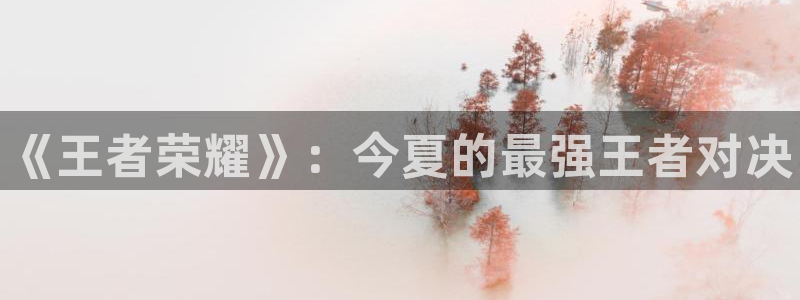 欧博娱乐下载：《王者荣耀》：今夏的最强王者对决